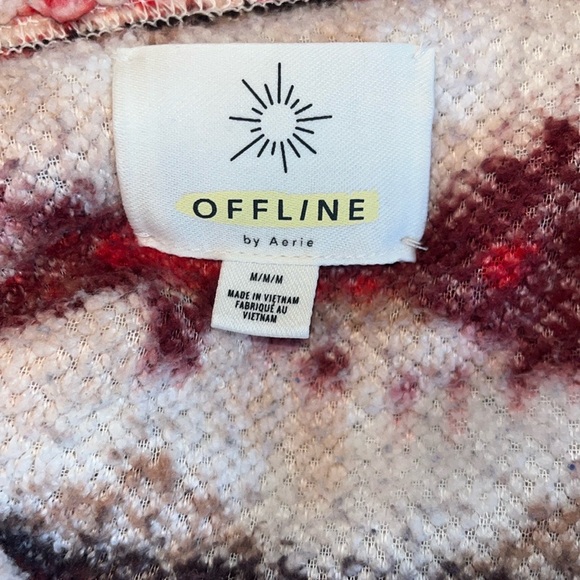 Aerie Printed Sherpa Pullover - Picture 7 of 9